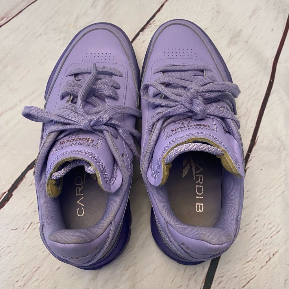Reebok X Cardi B Club C - Purple GX7632 Womens Shoes Sneakers - Picture 6 of 10